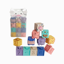 Brinquedo de Silicone para Bebê Blocos Educativos