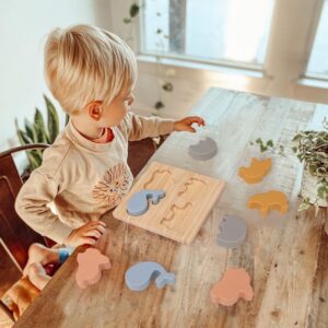 Brinquedo Quebra-cabeça Infantil de Silicone Mundo Animal