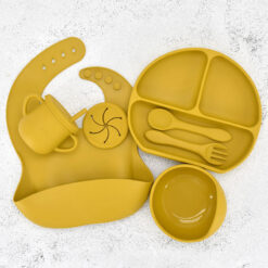 Kit introdução alimentar de silicone Carisma Mostarda