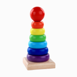Brinquedo Montessori Torre de Empilhamento Arco-íris