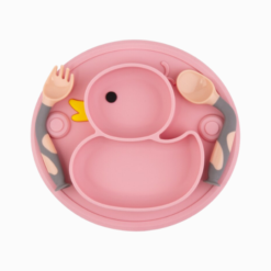 Introdução Alimentar Kit com Prato e Talheres Baby Duck (3 peças)