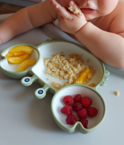 Introdução Alimentar Prato de Silicone Caranguejo Com Ventosa de Sucção