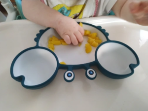 Introdução Alimentar Prato de Silicone Caranguejo Com Ventosa de Sucção