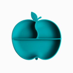 Introdução Alimentar Prato de Silicone Maçã com Ventosa de Sucção