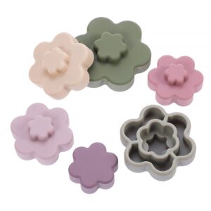 Brinquedo Montessori de Silicone Torre de Empilhamento Jardim de Flores