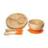 Introdução Alimentar Kit de Bambu com Prato, Tigela e Talheres NatureBaby