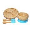 Introdução Alimentar Kit de Bambu com Prato, Tigela e Talheres NatureBaby