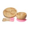 Introdução Alimentar Kit de Bambu com Prato, Tigela e Talheres NatureBaby