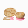 Introdução Alimentar Kit de Bambu com Prato, Tigela e Talheres NatureBaby