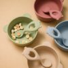 Introdução Alimentar Kit Fofinho Tigela com Ventosa e Colher de Silicone