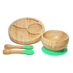 Loja Chiquititos Introdução Alimentar Kit de Bambu com Prato, Tigela e Talheres NatureBaby