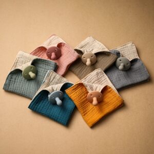 Toalha Babador com Chupeta de Silicone