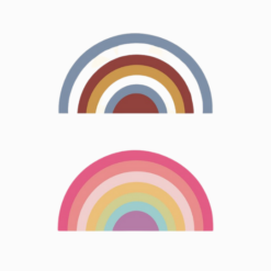 Tapete Antiderrapante para Quarto Infantil Arco-Íris Nórdico