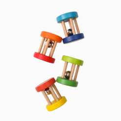 Chocalho Colorido de Madeira Montessori