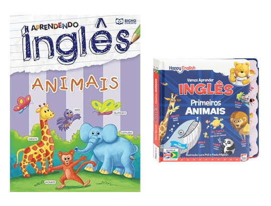 Animals Livro cartonado – Livro interativo em inglês
