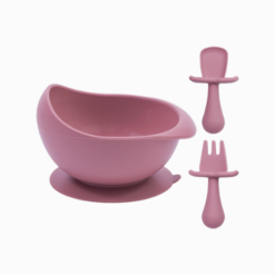 Kit Alimentação Bebê Tigela e Minitalheres (3 peças)