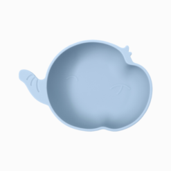 Tigela de Silicone Com Ventosa Formato Elefante