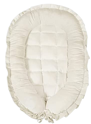 Ninho Redutor de Berço para Bebê Piquet Palha