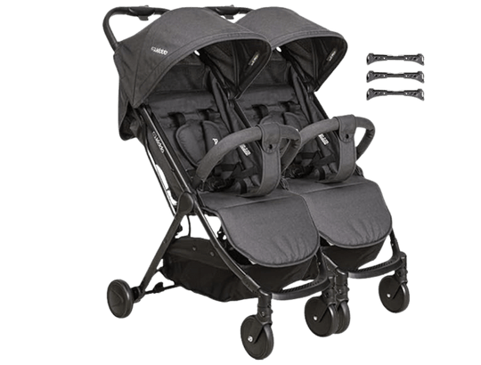 Carrinho para Gemeos lado a lado Compacto Passeio Kiddo