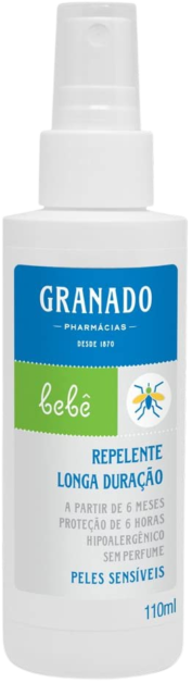 Repelente para bebê Loção corporal, Longa Duração, Granado 110 ml