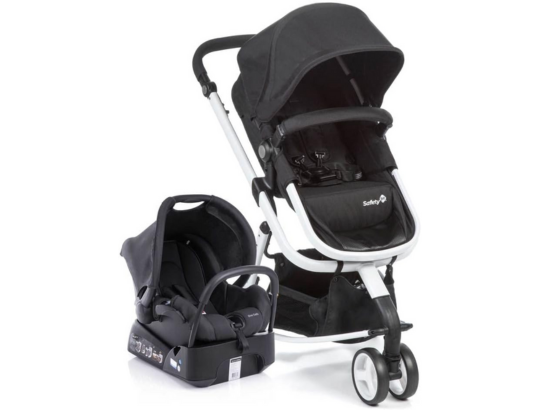 Carrinho Safety 1 st Mobi Grey Black & White