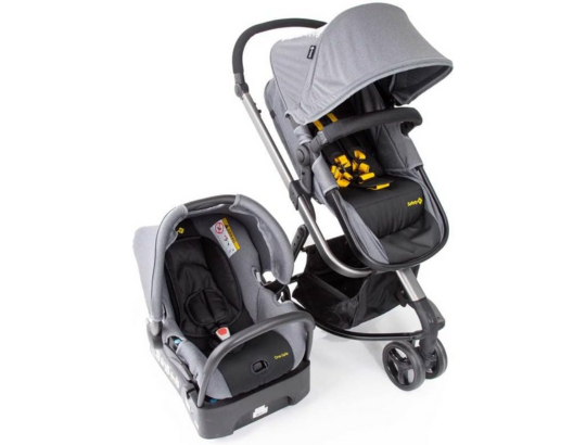 Carrinho Safety 1 st Mobi Grey Denim Black