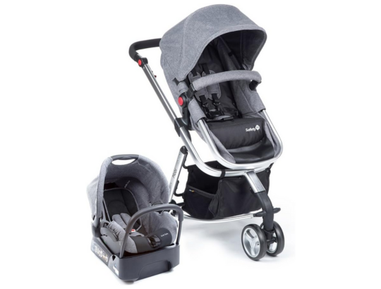 Carrinho Safety 1 st Mobi Grey Denim Silver