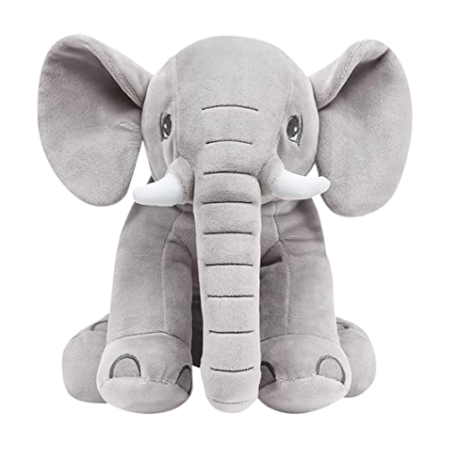 Presente para criança de 1 ano Elefantinho de Pelúcia Cinza, BUBA