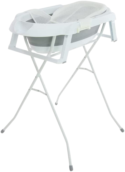 melhor banheira para banho do bebê Melhor Banheira Smile com Suporte, Safety 1st, Grey