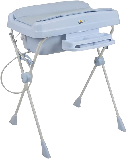 Melhor Banheira de Bebe Portatil Burigotto Millenia+ Baby Blue Azul