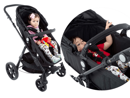 carrinho de bebê Cosco reclinável berço