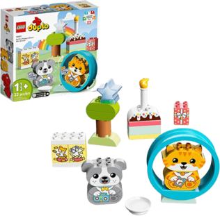 Brinquedo LEGO® DUPLO® Meu Primeiro Cachorrinho e Gatinho Com Sons; Brinquedo de Construção