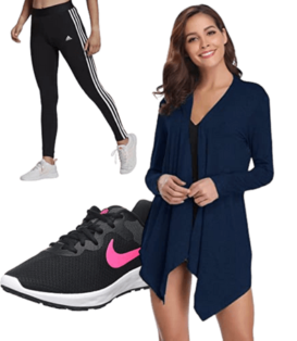 Roupas e calçados para presente no dia das Mães