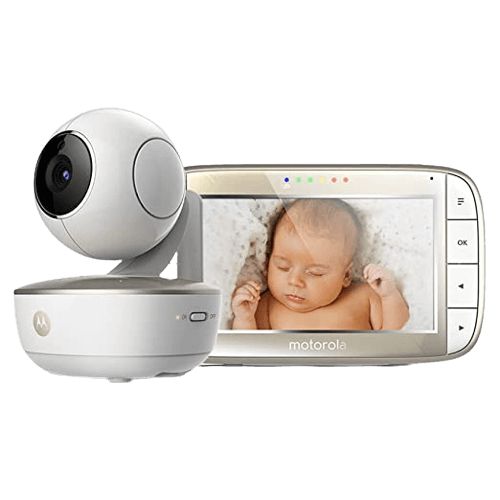 Babás Eletronicas Motorola VM855 Connect com Visão Noturna Wi-Fi Branca, Extra Grande