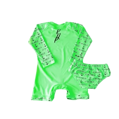 Macaquinho de banho com proteção solar para bebês meninos