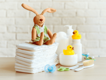 itens de higiene para lista de enxoval de bebê