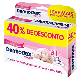 pomada para prevenir assaduras em bebês Dermodex