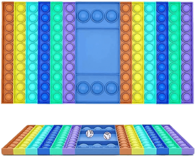 Pop It Tabuleiro Jogo Com Dados - Popit Anti Stress Fidget Toy