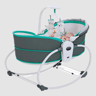 Cadeira de balanço Moises 5 em 1, Mastela para banho de sol em recém-nascido