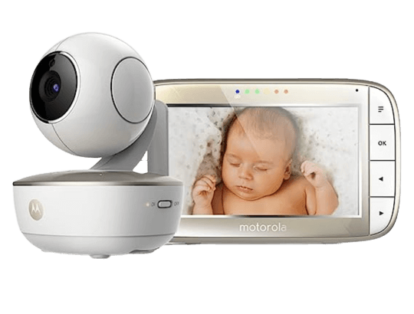 Babá Eletronica Motorola VM855 Connect com Visão Noturna Wi-Fi Branca, Extra Grande