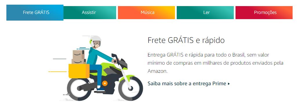 Benefícios Amazon Prime