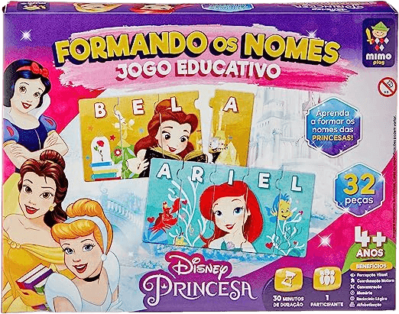 Jogo Educativo, Mimo, Princesas, Formando os Nomes, Multicor