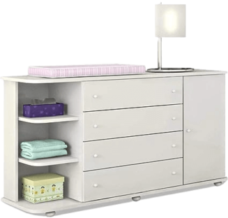 Cômoda com trocador Infantil com Cantoneira Lorena - Phoenix Baby