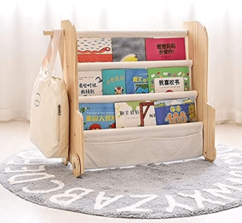 Melhor Estante De Livros Infantis De Madeira Maciça Com Rodas