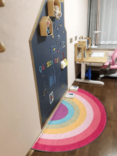 tapetes arco-íris rosa