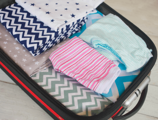 espaço das malas de maternidade são ótimos