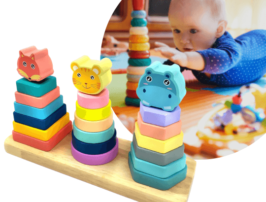 melhores presentes para crianças de um ano brinquedos de silicone de empilhar