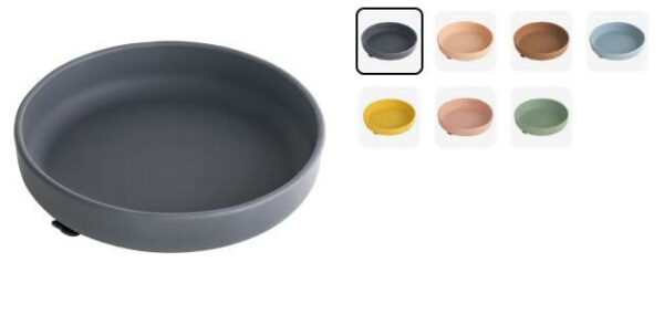 prato de silicone redondo com ventosa