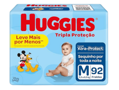 MELHORES FRALDAS HUGGIES TRIPLA PROTEÇÃO