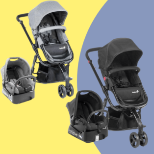 melhores carrinhos de bebê para comprar, o Travel System Mobi da Safety 1st nas cores gray e preto